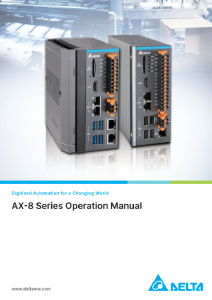 AX-8 Operation Manual