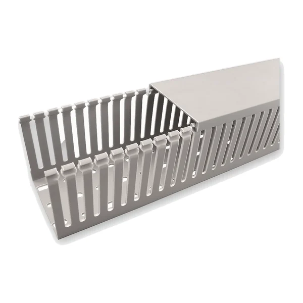 HVDR4050F — Perforated cable trunking (narrow slots), 40 × 50 mm, grey, 2 m