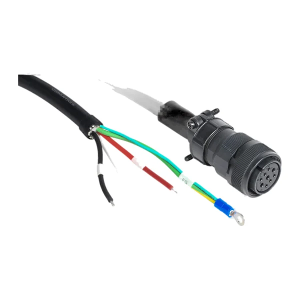 ACS3-CRPWA000 — Power connector kit, motor side, angular (90°), Mil-Spec MIL3108A18-10