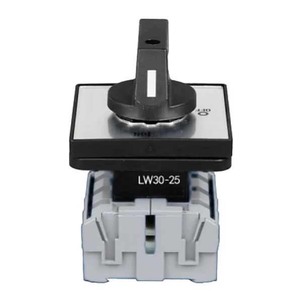 LW30-40/4R1 — Cam switch-disconnector LW30, Switch-disconnector OFF–ON, 90°, 4P, Ith 40 A, Ue 440 V, AC-23A 15 kW, Rear panel mounting 1–4 mm, 4 holes (R), Grey plate