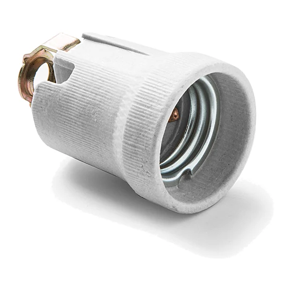 122 — Lamp holder E27 4A/250V, ceramic