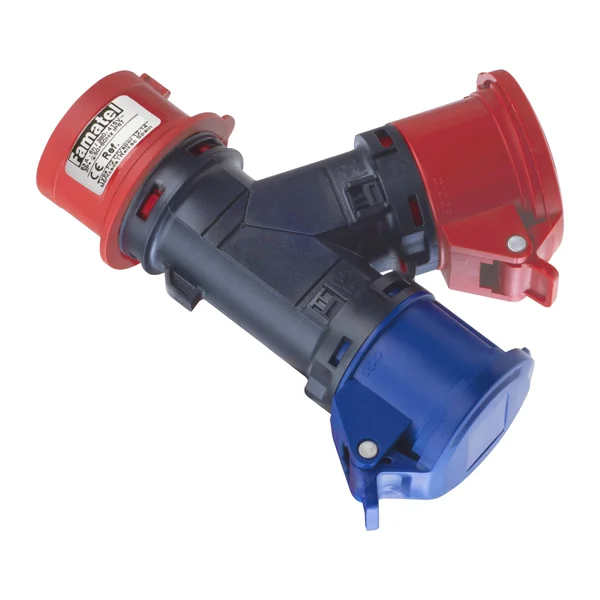 15005 — Адаптер индустриален 1 вход и 2 изхода 3P+N+T 3P+T 400V IP54