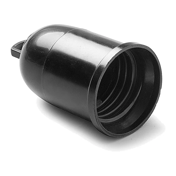 175-N — Lamp holder E27 thermoplastic, with hanging lug - black