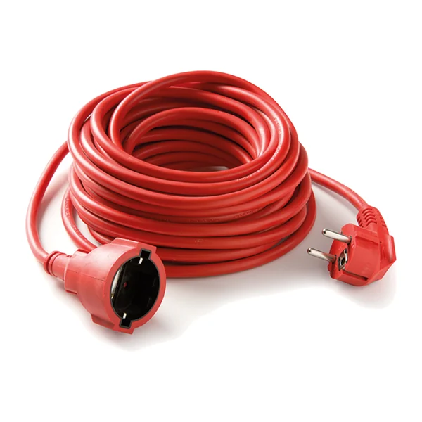2987 — Extension cable 2P+T, 16A, 250V IP20, 3x1.5mm2 H05VVF 10 m - red