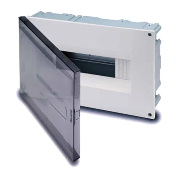 3314-PT — Enclosure for flush mounting, 12 modules IP40, 200x320x80 transparent door