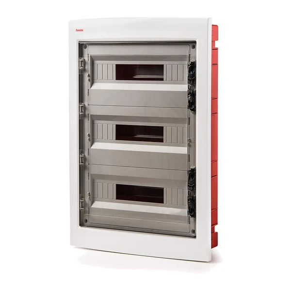 3554 — Enclosure for flush mounting 56 modules IP40 680X465X95 transparent door
