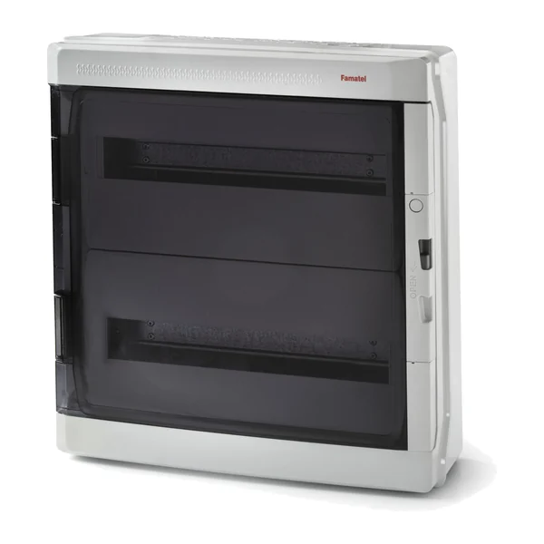 39036 — Enclosure for surface mounting 36 modules, transparent door, IP65