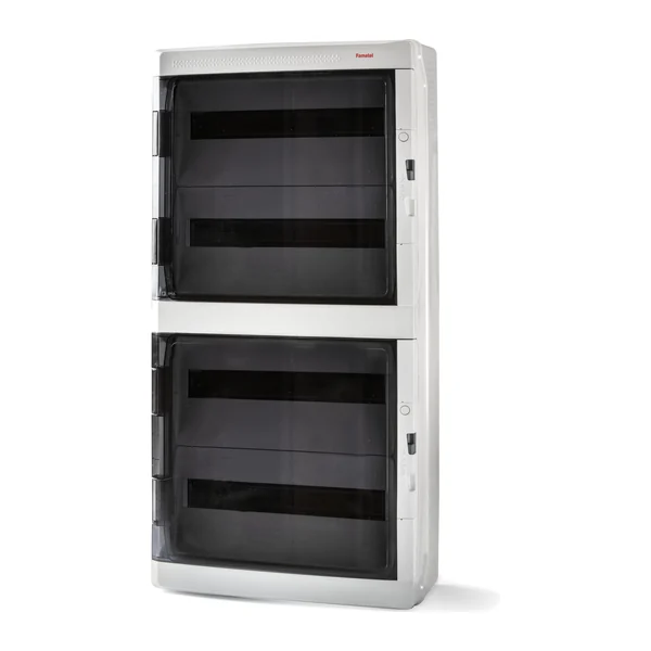 39072 — Enclosure for surface mounting 72 modules IP 65, 878×430×16, with transparent door IP 65