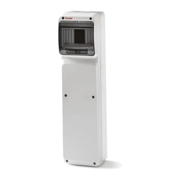3950 — Industrial enclosure with DIN rail for 6 modules, IP65, dimensions 490x125x107 mm