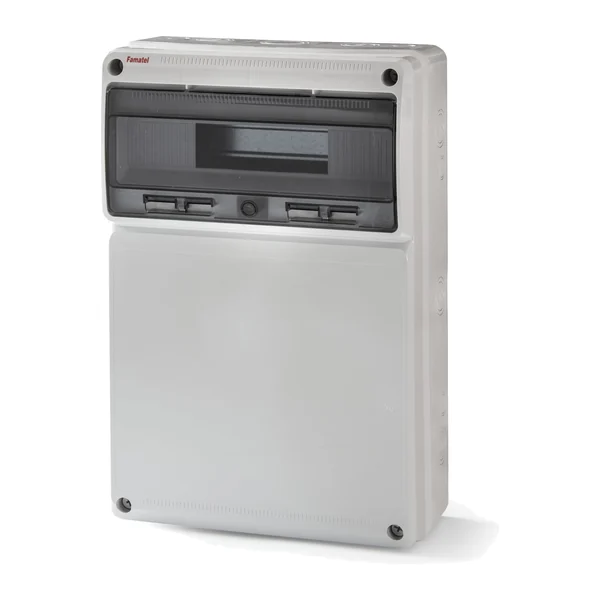 3952 — Industrial enclosure with DIN rail for 16 modules, IP65, dimensions 500x330x155 mm
