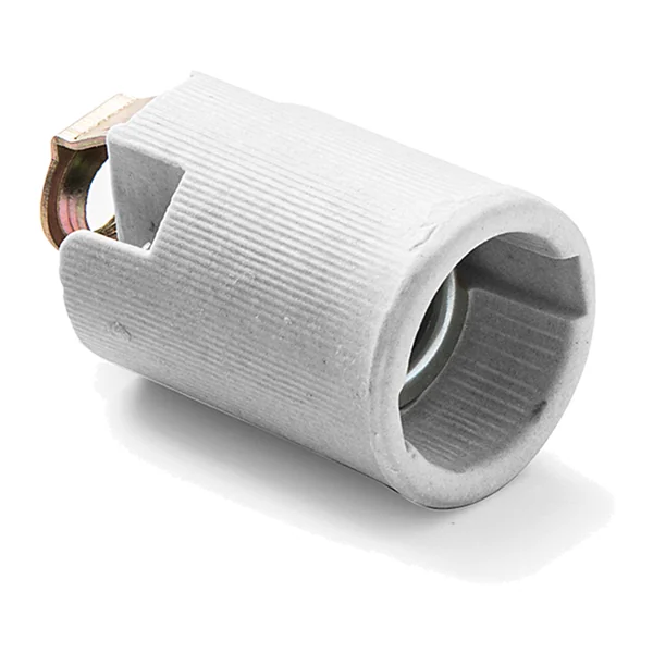 402 — Lamp holder E14 ceramic, with metal screw M10X1