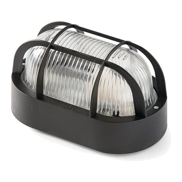 4409G — Corp de iluminat de perete, rezistent la umiditate, E-27, 60W, IP44 - negru