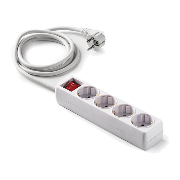 9/704 — Power strip with 4 sockets 16A 250V with 1.5 m cable, with switch