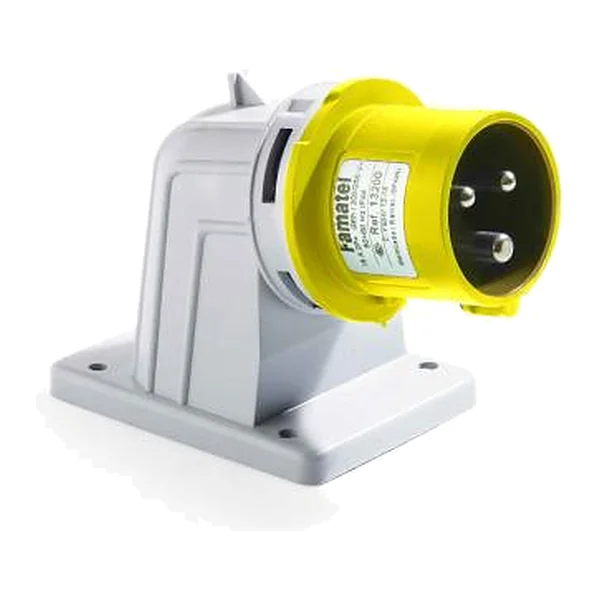 13151 — Industrial surface-mounted plug 3P+T 16A 110V IP44 - Angled 90º