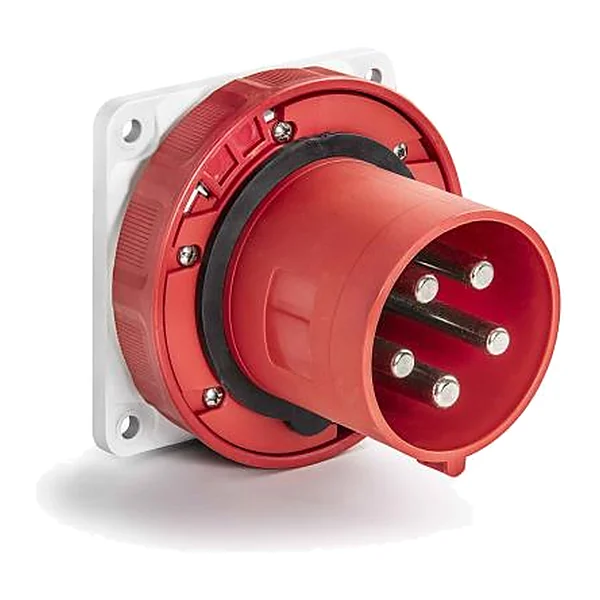 13385 — Industrial panel-mounted plug - straight 3P+T 125A 400V IP66/67