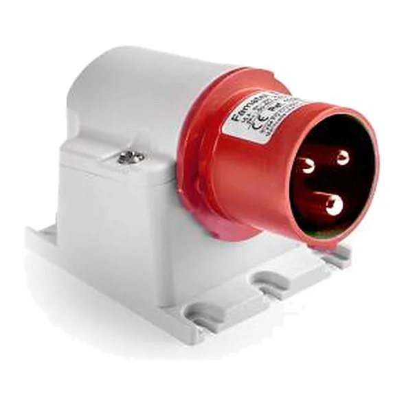 13398 — Индустриален щепсел, външен монтаж 2P+T 16A 400V IP44 - Наклонен 90º ECO