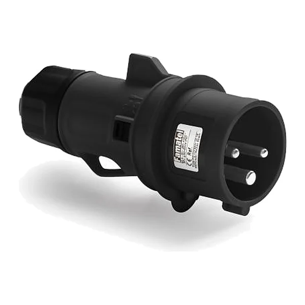 13404 — Industrial portable plug 2P+T 16A 500V IP44/54