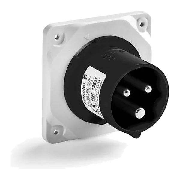 13838 — Индустриален щепсел за вграден монтаж - Прав 2P+T 32A 500V IP44/54