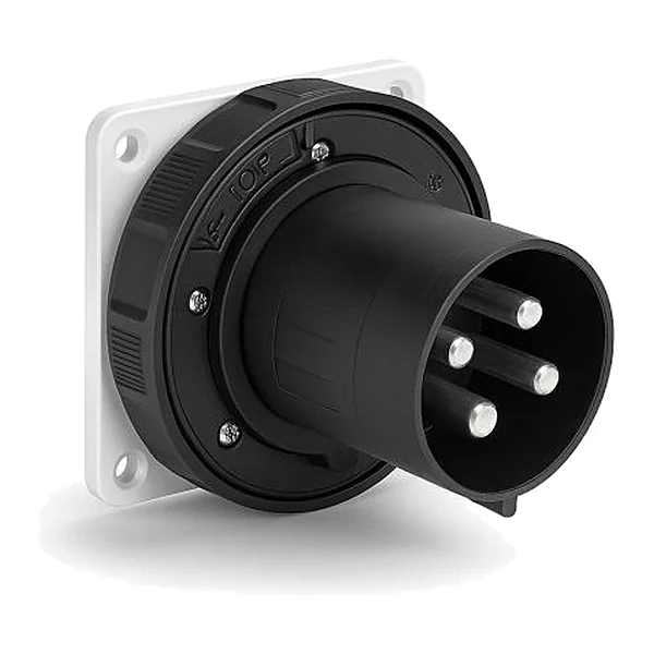 13855 — Industrial panel-mounted plug - straight 3P+T 125A 500V IP66/67