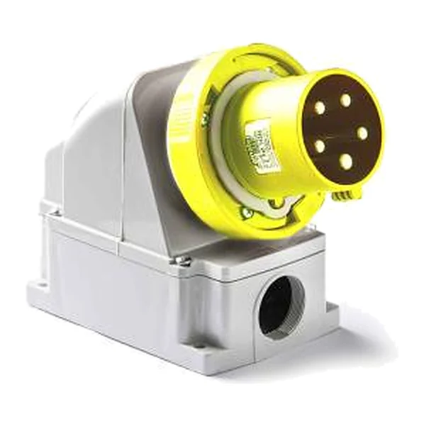14505 — Industrial plug with straight housing, surface-mounted 2P+T 63A 110V IP67