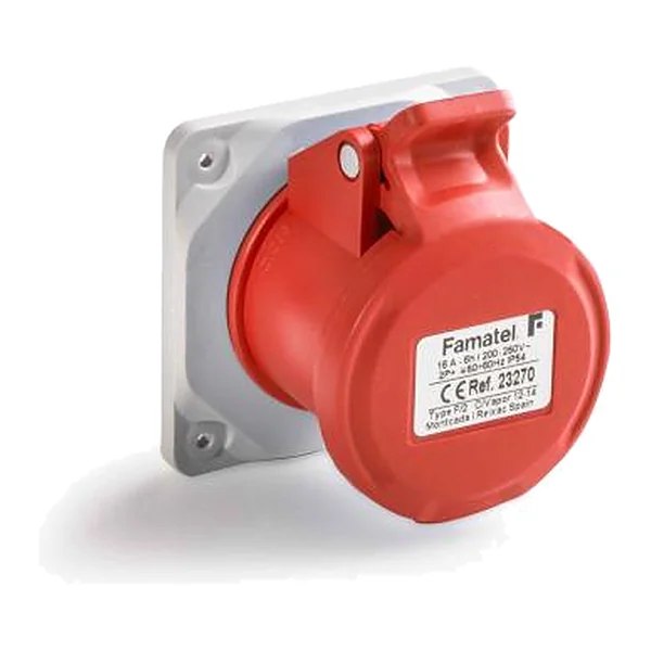 23372 — Индустриален контакт вграден монтаж - Прав 3P+T 32A 400V IP44/54