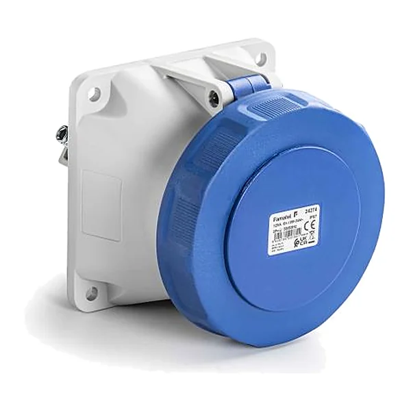 24285 — Индустриален контакт вграден монтаж - прав, 3P+N+T 125A 230V IP67