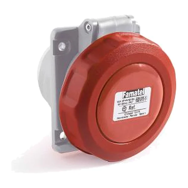 24341 — Индустриален контакт вграден монтаж - наклонен 10° 2P+T 32A 400V IP66/67