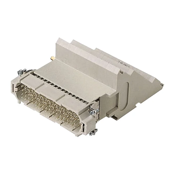 CTM 64 R — Male insert CT, screw terminals, 64 poles + PE, 10 A / 250 V, size 104.27, with built-in terminal block on the right