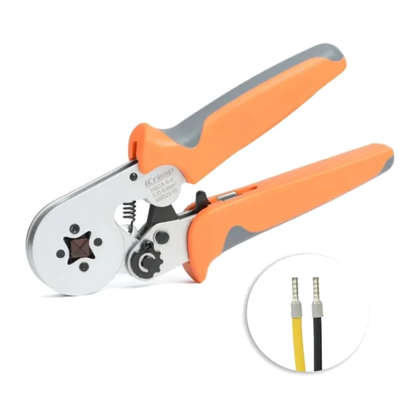 HSC8 6-4A — Crimping pliers for wire-end ferrules IWISS, 0.25–6 mm², square profile