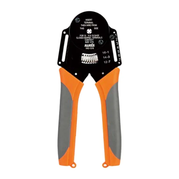 IWD-1216 — Crimping pliers for turned contacts IWISS, 1.31–3.33 mm² (AWG 16–12)