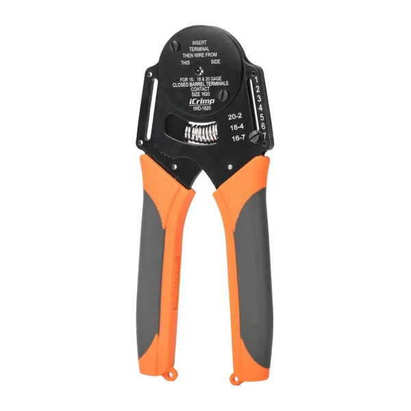 IWD-1620 — Crimping pliers for turned contacts IWISS, 0.51–1.31 mm² (AWG 20–16)
