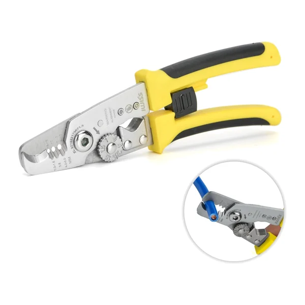 IWS-085 — Wire stripping and cutting pliers IWISS, one-handed