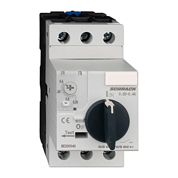BE200040 — Motor protection circuit breaker BE2, 3-pole, 0.25-0.4A