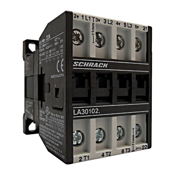 LA301024N — Контактор 3P, 4kW, AC3, 10A, 400VAC + 1NC