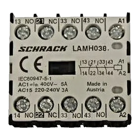 LAMH0380 — Микроконтактор спомагателен 3NO+1NC, 24VAC