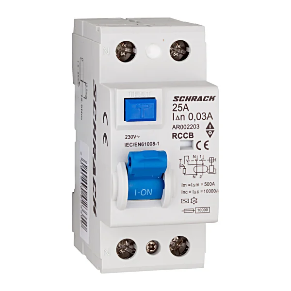AR002203 — Residual current circuit breaker AMPARO, 2P, type AC, 10kA, 30mA, 25A