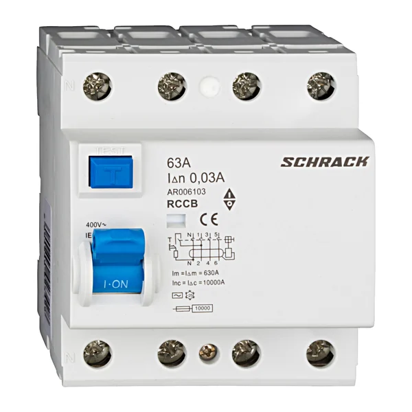 AR006103 — Residual current circuit breaker AMPARO, 4P, type AC, 10kA, 30mA, 63A