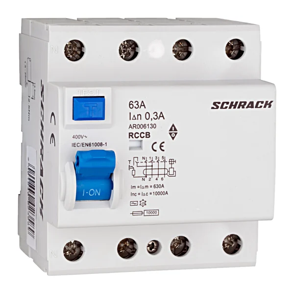 AR006130 — Residual current circuit breaker AMPARO, 4P, type AC, 10kA, 300mA, 63A