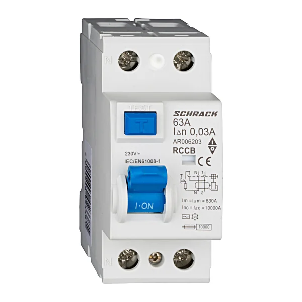 AR006203 — Residual current circuit breaker AMPARO, 2P, type AC, 10kA, 30mA, 63A