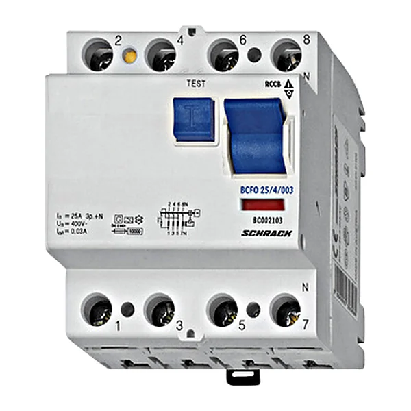 BC004130 — Residual current circuit breaker 40A, 4P, 300mA, type AC, 10kA