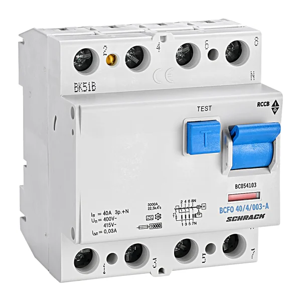 BC054103 — Residual current circuit breaker 40A, 4P, 30mA, type A