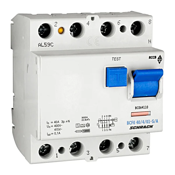 BC064110 — Residual current circuit breaker 40A, 4P, 100mA, type S, A, 10kA