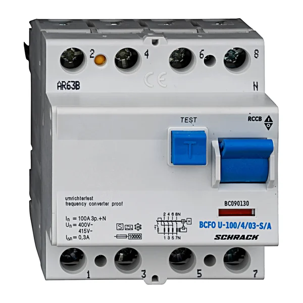 BC090130 — Дефектнотокова защита 100A, 4P, 300mA,тип S, A, FU, 10kA