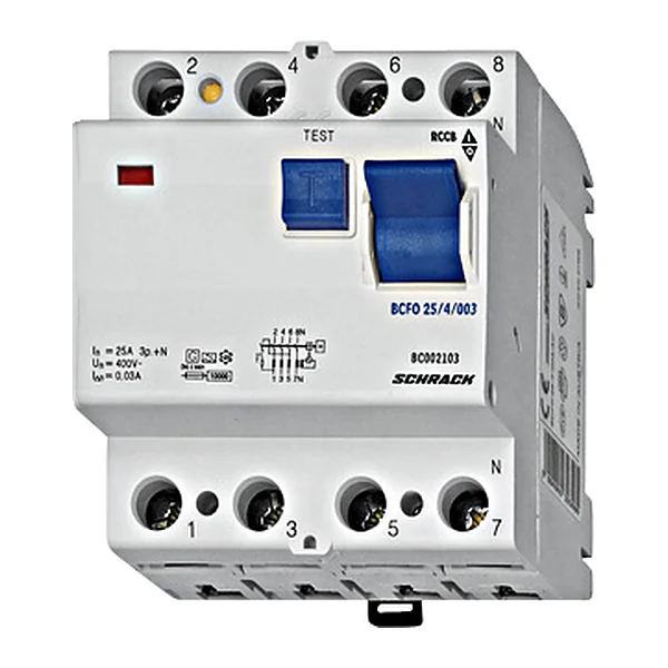 BC656103 — Дефектнотокова защита 63A, 4P, 30mA, тип A, 6kA