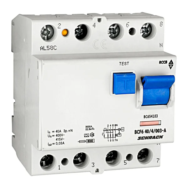 BC654103 — Дефектнотокова защита 40A, 4P, 30mA, тип A, 6kA