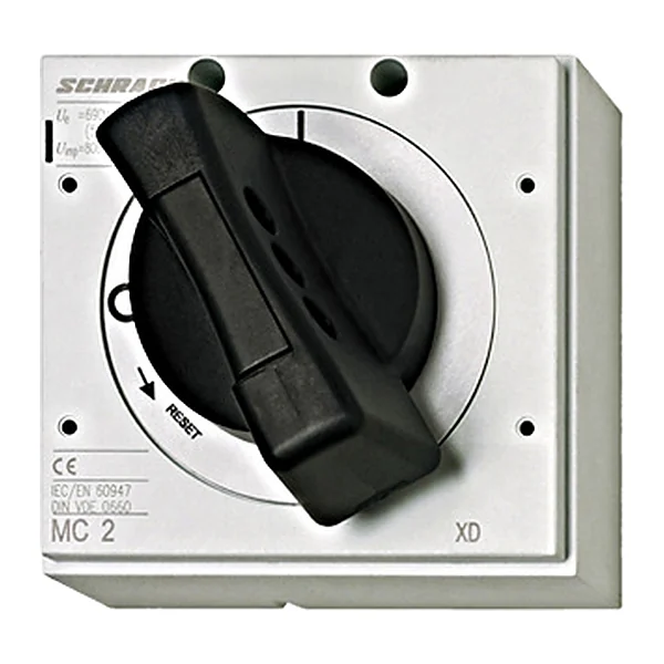 MC290144 — Въртяща ръкохватка с ав. стоп, Жълто/Червено с блокир. MC2