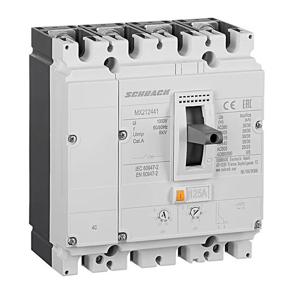 MX212441 — Moulded case circuit breaker MX2, type A, 4P, 36kA, 125A