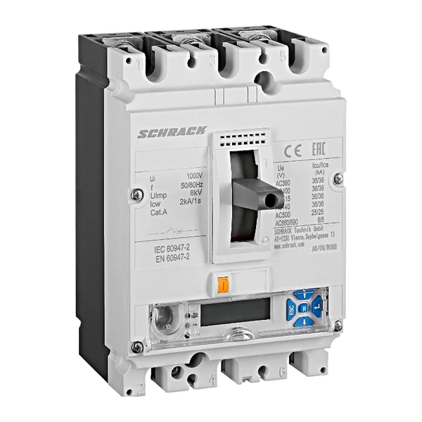 MX263233 — Moulded case circuit breaker MX2, type EM, 3P, 50kA, 63A