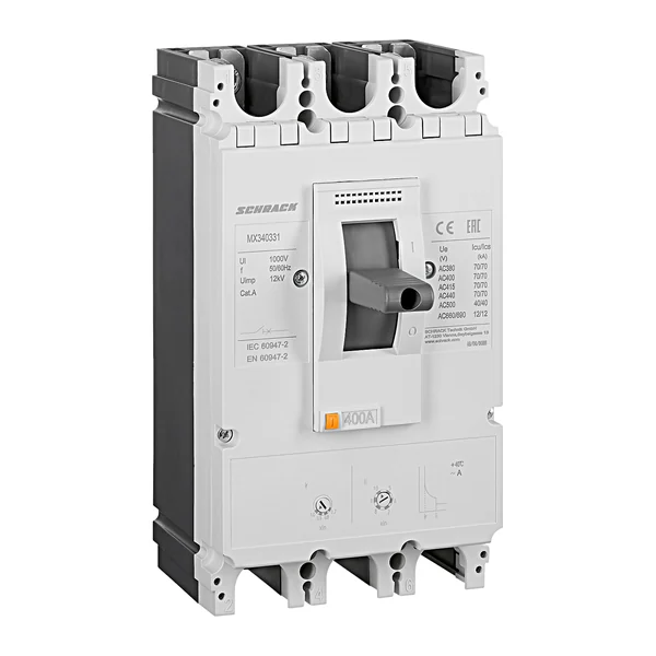 MX340331 — Автоматичен прек. с лят корпус MX3, тип A, 3P, 70kA, 400A
