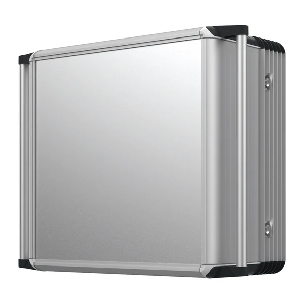 ECO.1591.0213 — Console enclosure ECO 150 +91, 500 × 500 × 240 mm, screw-on cover, with two handles — Teknokol